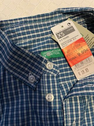 2 Camicie a Quadri per Bambini 4-5 Anni