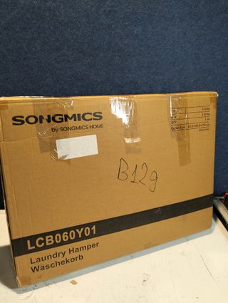 Cesto Ropa Bambú 95L con Tapa 40x40x61 SONGMICS LCB060Y01