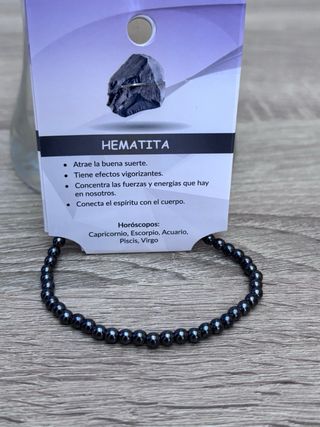 Pulsera Hematita Natural Hombre