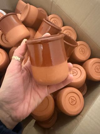 Set 46 Vasos Barro Sin Usar