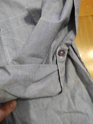 Camisa de vestir rayas azul/blanco