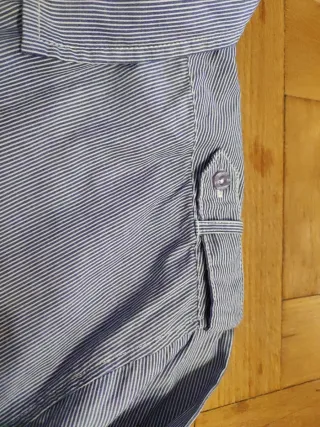 Camisa de vestir rayas azul/blanco