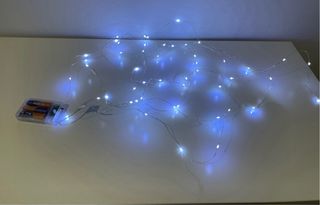 Luces de Navidad LED blancas a pilas – Cable 5 m