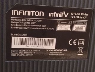 Televisor Infiniton 43'' INTV-43SU1280 Smart TV