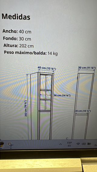 Librería IKEA BILLY/OXBERG Blanca