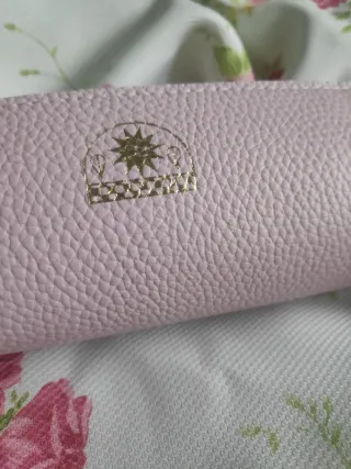 Estuche rosa con cremallera