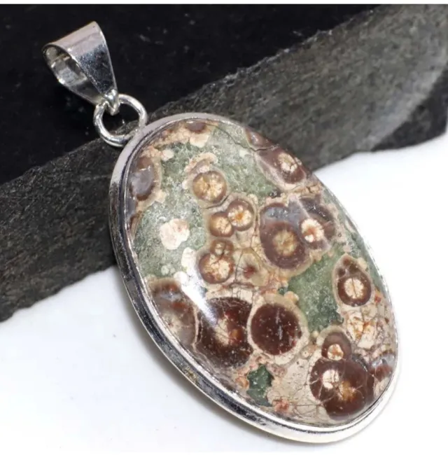 Colgante Jaspe Cocodrilo Plata