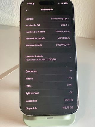 iPhone 16 Pro Plata 256 Gb