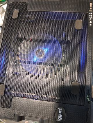 Soporte portátil IGGUAL RP1V17 refrigeración ventilador ajustable USB 17" negro