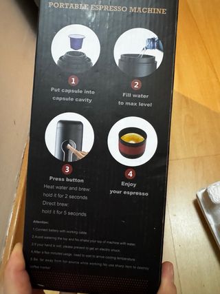 Cafetera Nespresso Portátil Viaje