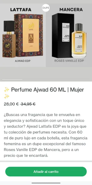 Perfume Ajwad Lattafa EDP 60 ML Mujer