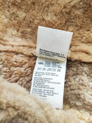 Abrigo Aviador Shearling Diesel talla M 100% piel