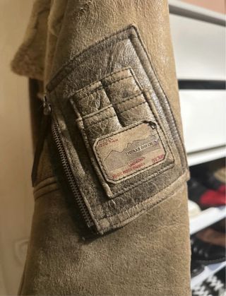 Abrigo Aviador Shearling Diesel talla M 100% piel