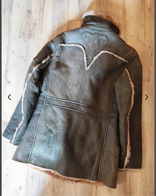 Abrigo Aviador Shearling Diesel talla M 100% piel