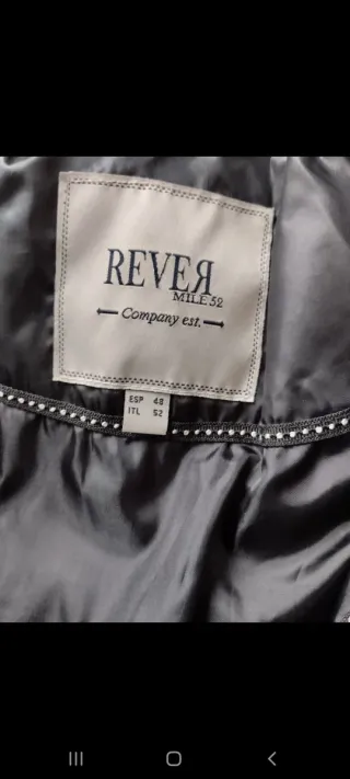 Cazadora larga acolchada impermeable gris 48