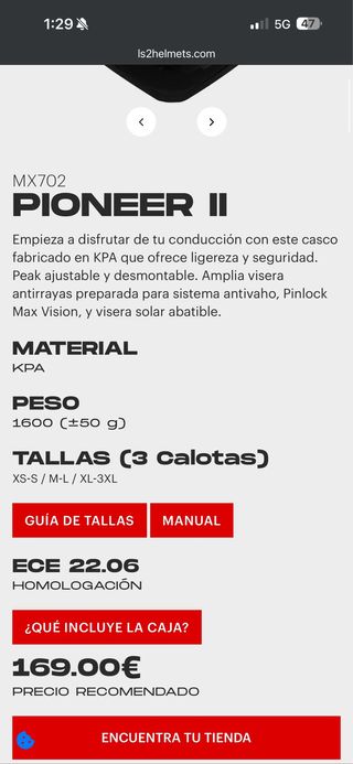 LS2 MX701 Pioneer 2 NUEVO