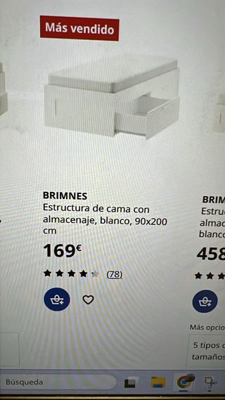 Cama Ikea Brimnes con cajones