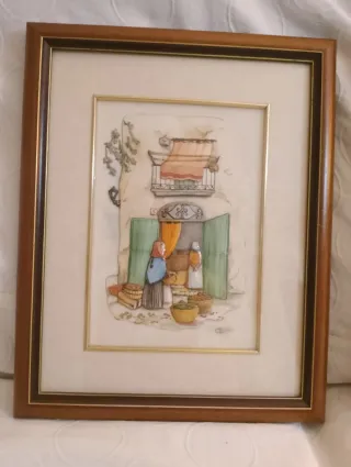 Cuadro decorativo escena costumbrista