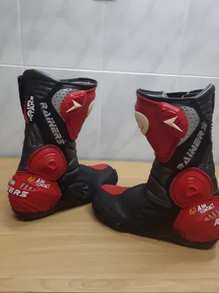 Botas Moto Racing Rainers Negras Rojas