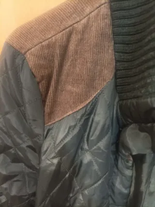 Abrigo de Zara acolchado verde oscuro