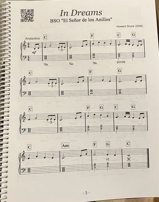 Libro partituras de cine para piano