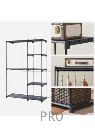 Armario de Ropa, Perchero, Burro Ropa, 112 x 43 x 165 cm