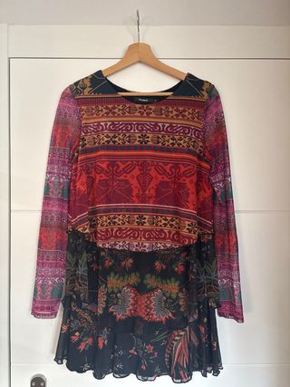 Vestido Desigual Talla M Multicolor