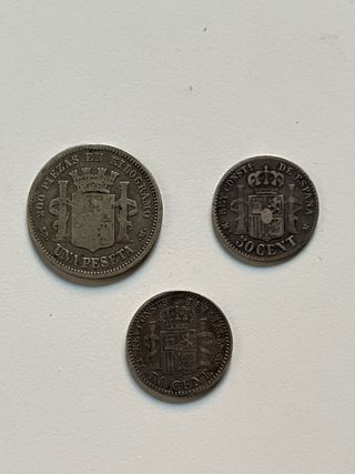 Lote de monedas de plata