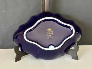 🇫🇷 Limoges bandeja Porcelana Azul y Oro