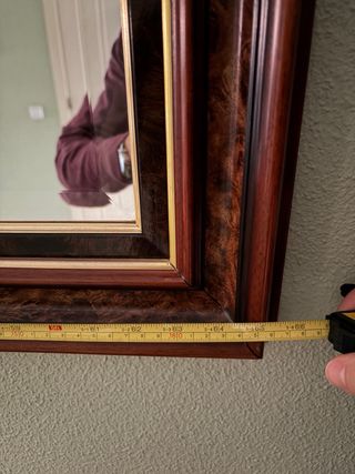 Espejo Clásico Marrón y Dorado