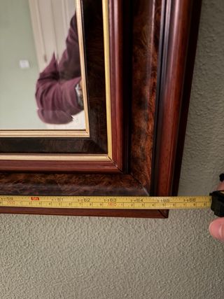 Espejo Clásico Marrón y Dorado