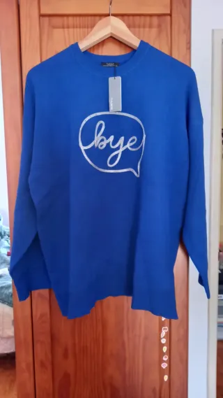 Linda camisola malha azul petróleo S Parfois