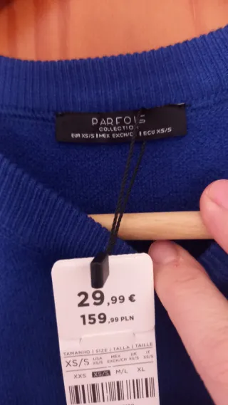 Linda camisola malha azul petróleo S Parfois