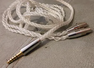 Cable de auriculares de paladio de plata pura