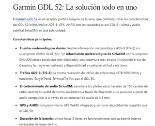Garmin GDL 50/51/52 ADS-B Aviación