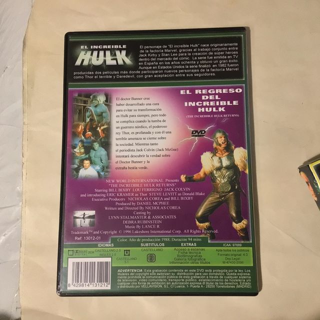 EL REGRESO Y EL JUICIO DEL INCREÍBLE HULK 2 DVD