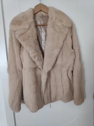 Chaquetón Pelo Conejo Vintage Zisco Beige