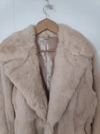 Chaquetón Pelo Conejo Vintage Zisco Beige