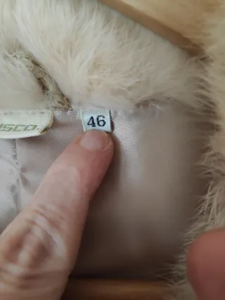 Chaquetón Pelo Conejo Vintage Zisco Beige