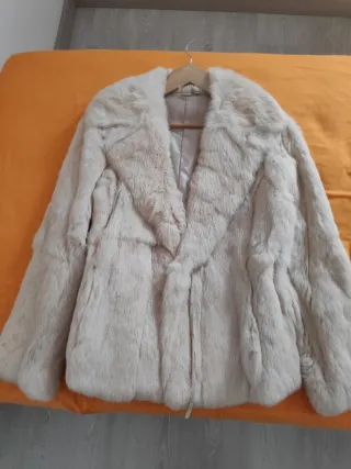Chaquetón Pelo Conejo Vintage Zisco Beige