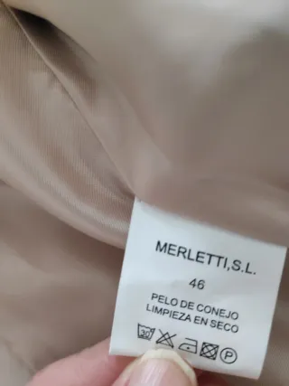 Chaquetón Pelo Conejo Vintage Zisco Beige