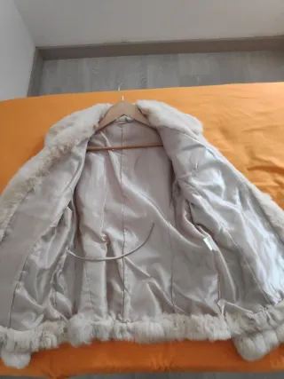 Chaquetón Pelo Conejo Vintage Zisco Beige