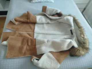 Abrigo de borrego y ante patchwork