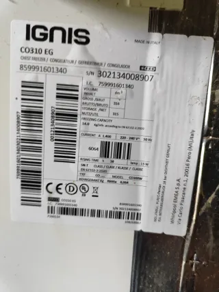 Arcón Congelador Ignis Blanco