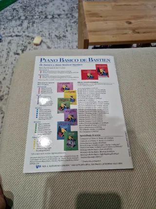 Libro Piano Básico Bastien Nivel 1