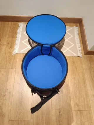 Tambor doble batidor con funda.