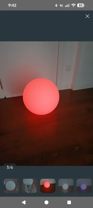 Lámpara LED Esfera Multicolor