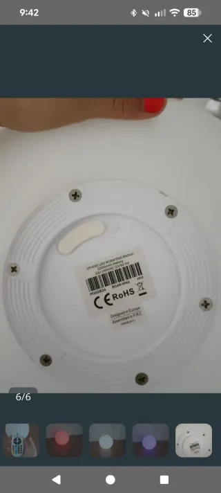 Lámpara LED Esfera Multicolor