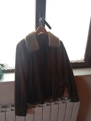 Cazadora Piel Marrón Talla 40 Hecha a mano