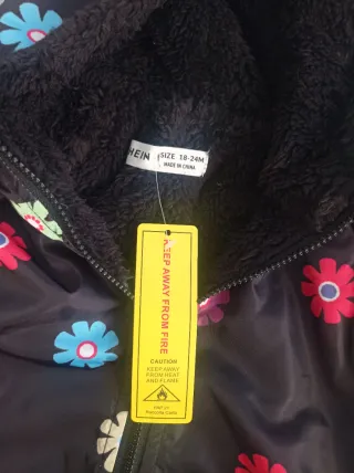 Mono invierno niña flores. Talla 18-24m